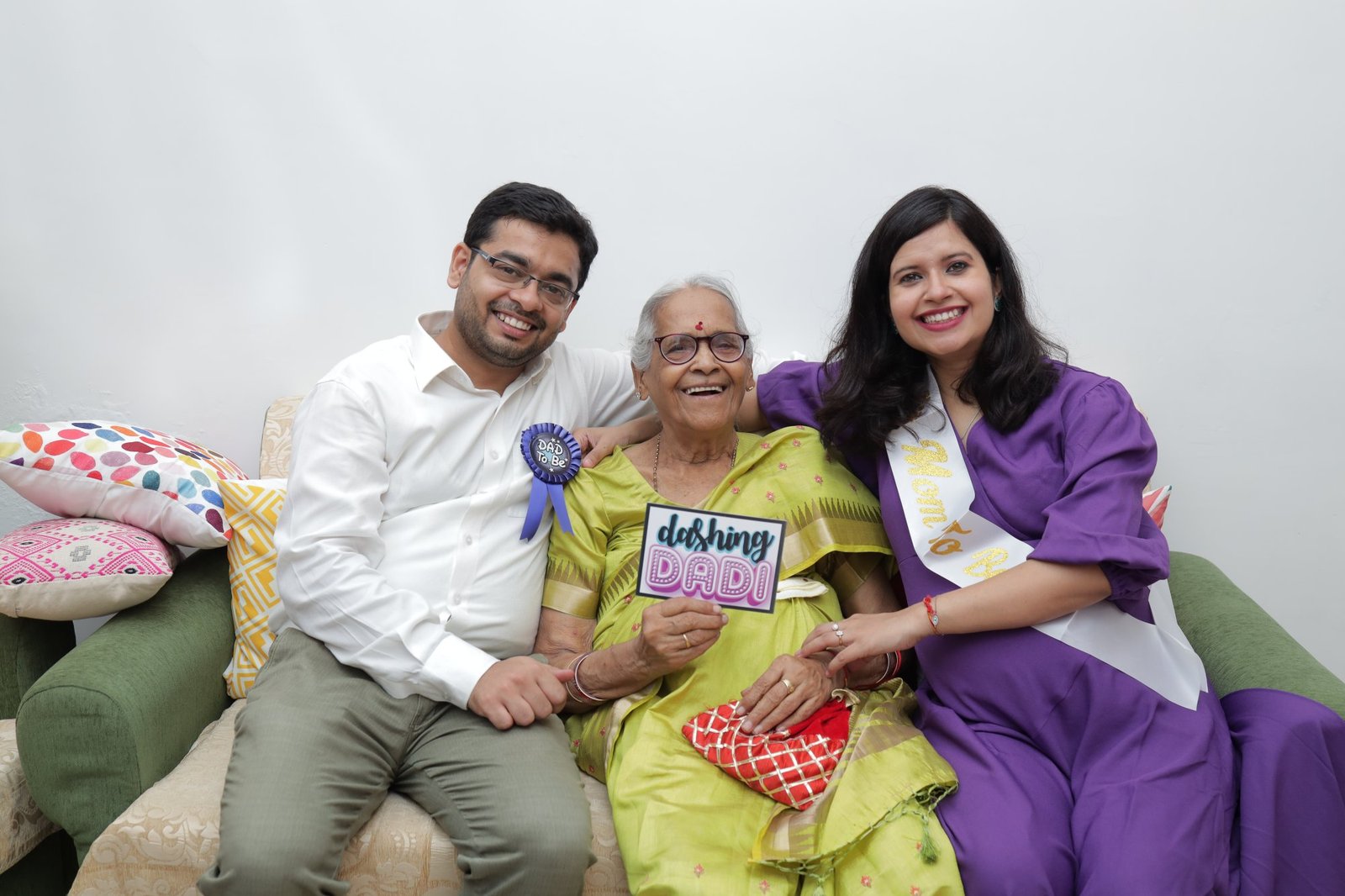 Family seated together during the celebration